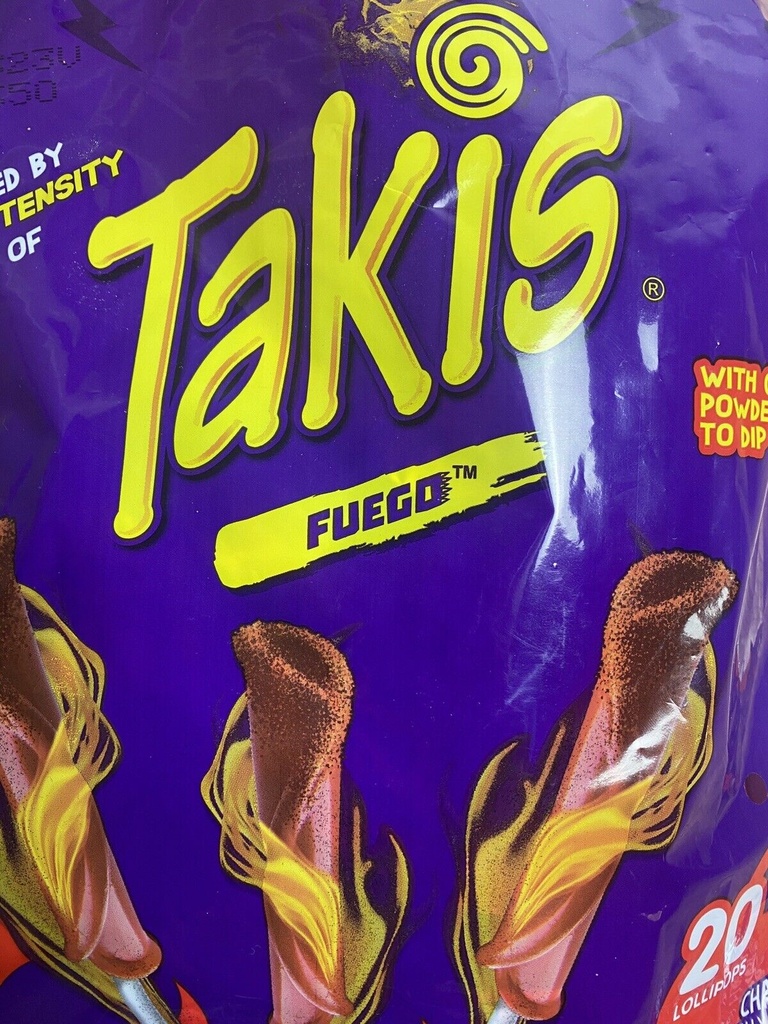TAKIS PALETA FUEGO CON CHILITO EN POLVO 24 G