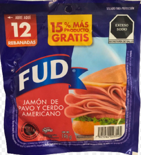 FUD JAMON DE PAVO AMERICANO 196 G