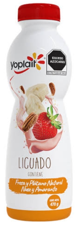 YOPLAIT LICUADO FRESA Y PLATANO NATURAL / NUEZ Y AMARANTO 470 G 