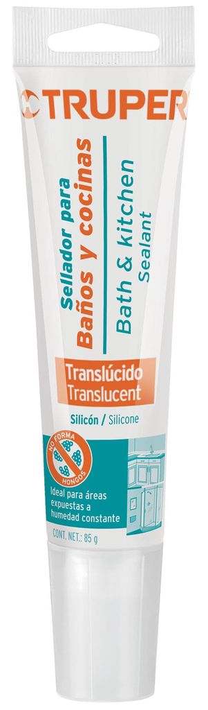SELLADOR TRASLUCIDO PARA BAÑOS Y COCINAS, 85 G, TRUPER (18567)