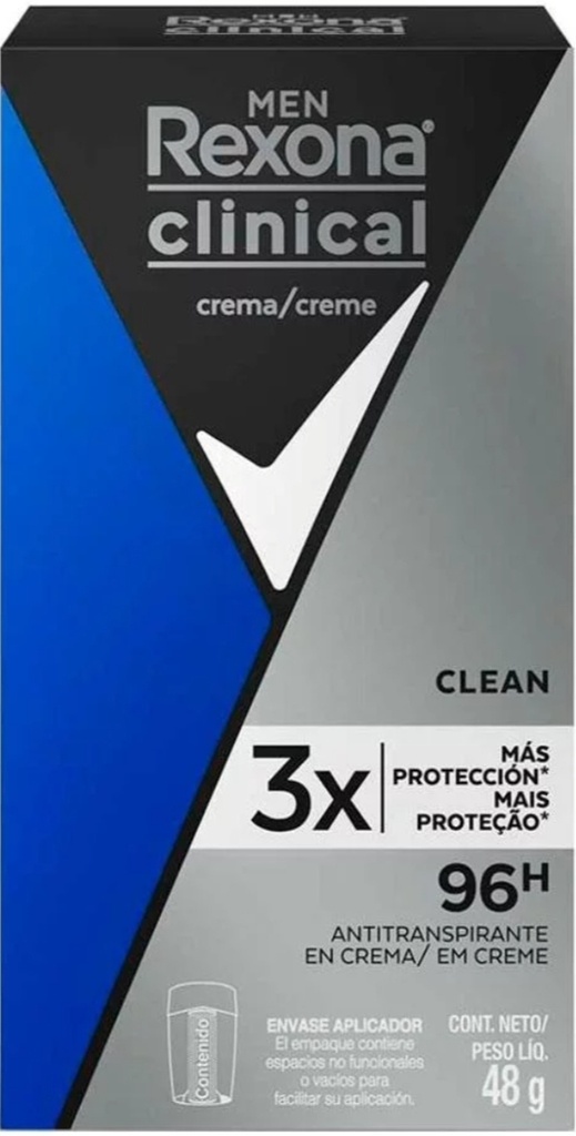 REXONA MEN CLINICAL EXPERT CREMA CLEAN 48 G 