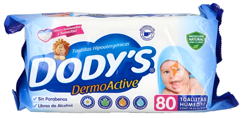 DODYS DERMO ACTIVE AZUL 80 TOALLITAS HUMEDAS