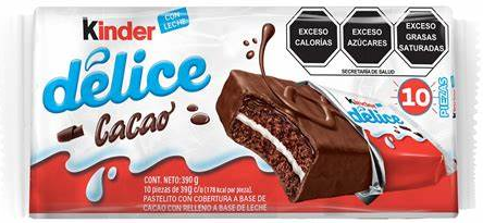 KINDER DELICE CACAO 390 G / 10 PIEZAS