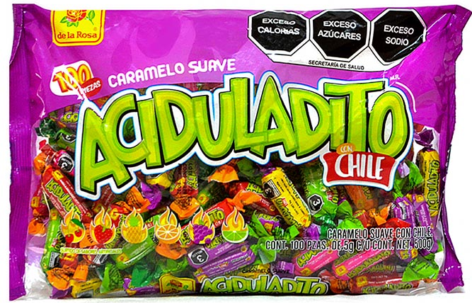 ACIDULADITO CON CHILE 500 G / 100 PIEZAS