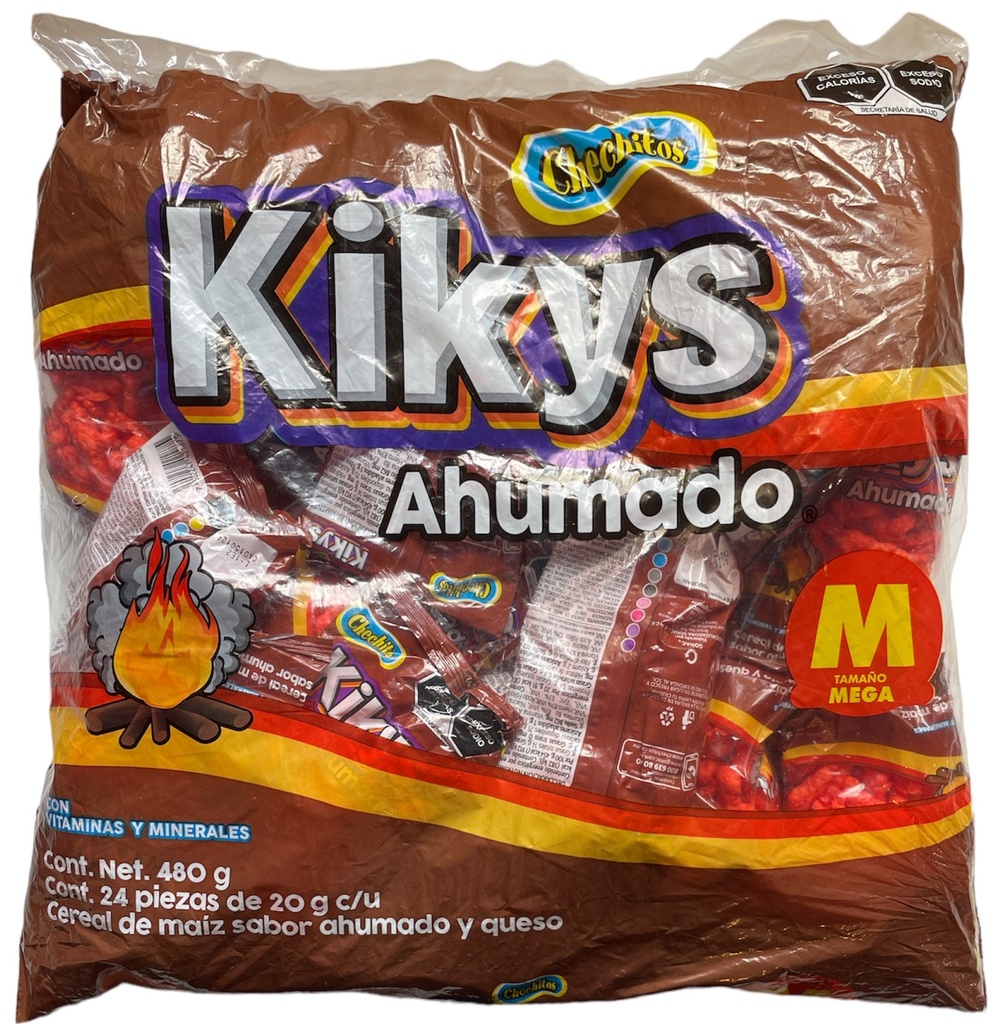 CHECHITOS KIKYS AHUMADO 480 G / 24 PIEZAS