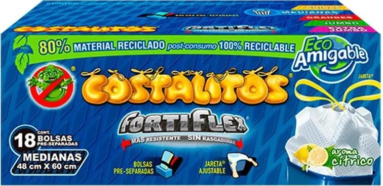 COSTALITOS 18 BOLSAS MEDIANAS AJUSTABLES 48 CM X 60 CM