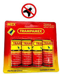 TRAMPAMEX TRAMPAS  DE PEGAMENTO PARA MOSCAS Y BICHOS 4 TUBOS