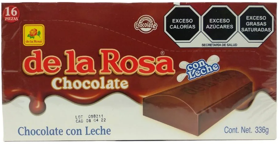DE LA ROSA CHOCOLATE 336 G / 16 PIEZAS