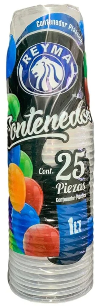 REYMA CONTENEDOR 1 LT 25 PIEZAS + TAPA