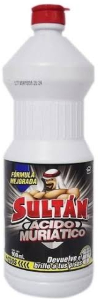 SULTAN ACIDO MURIATICO TAPA ROJA 900 ML