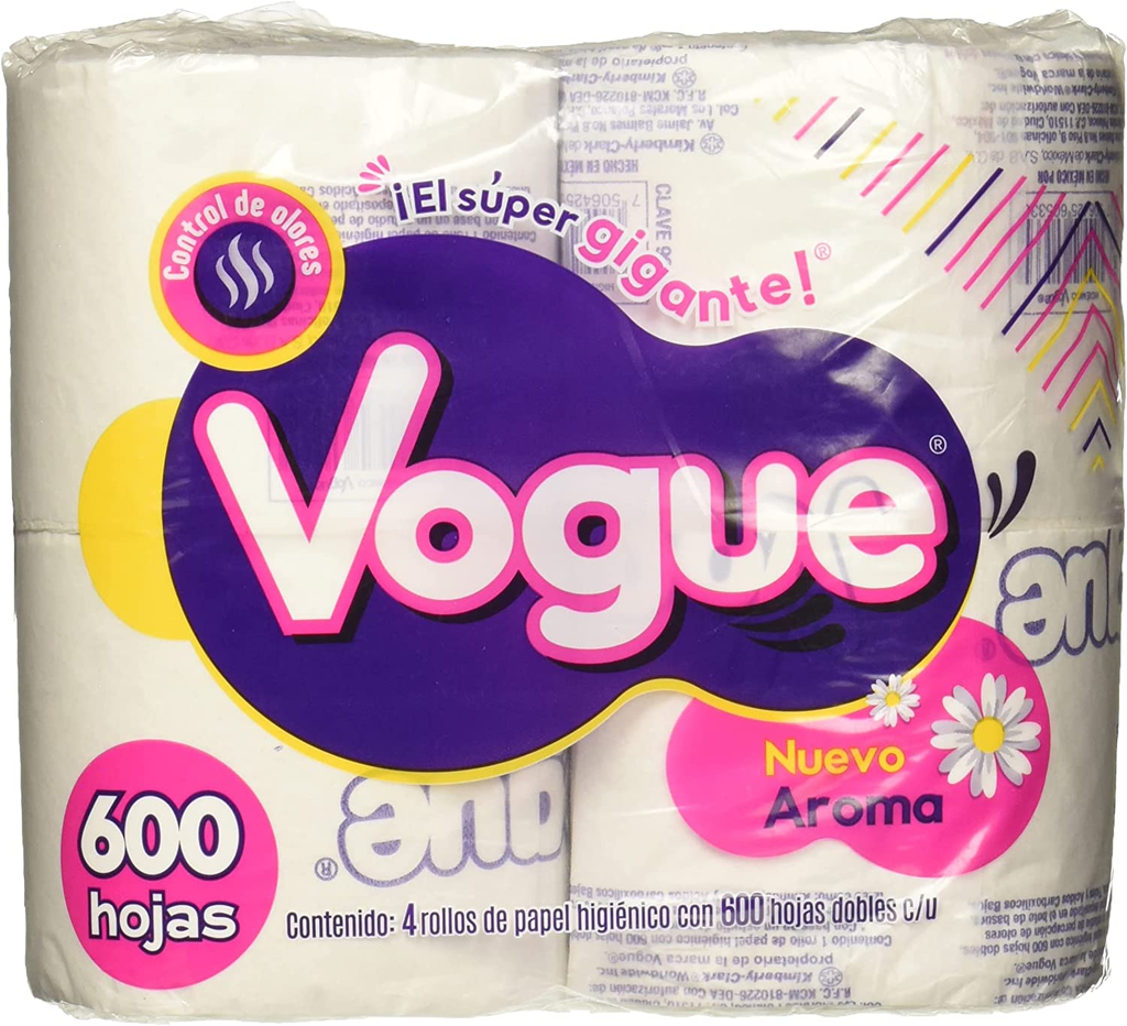 VOGUE 4 ROLLOS 600 HOJAS