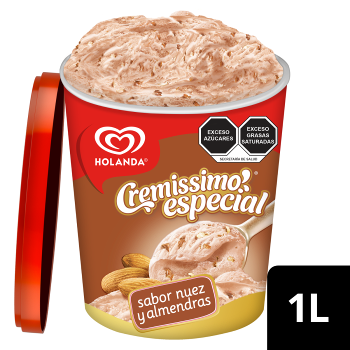 HELADO CREMISSIMO ESPECIAL NUEZ Y ALMENDRAS 900 ML