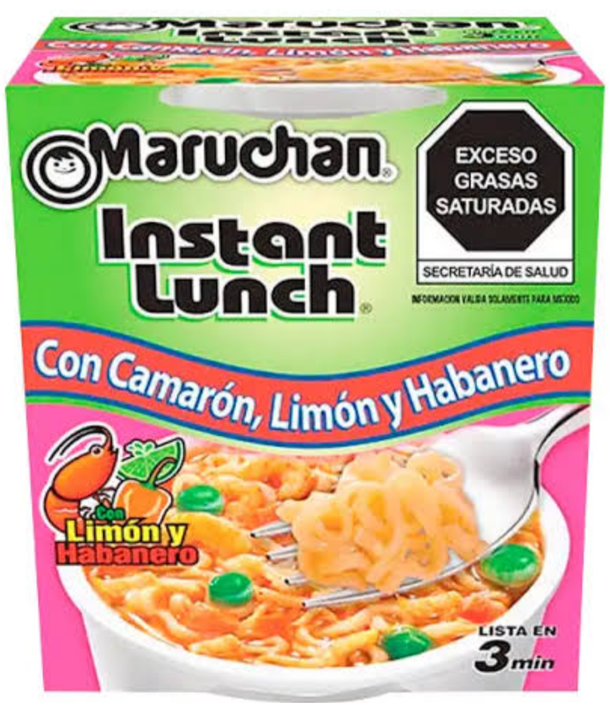 MARUCHAN INSTANT LUNCH CON CAMARON LIMON Y HABANERO 64 G