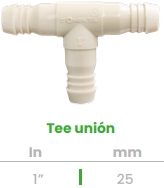 (CONEKTA) TEE UNION 1"