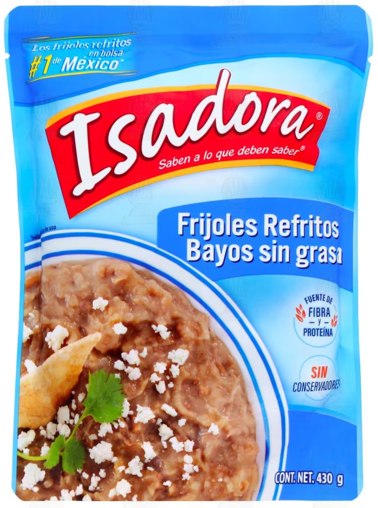ISADORA FRIJOLES REFRITOS BAYOS SIN GRASA 430 G