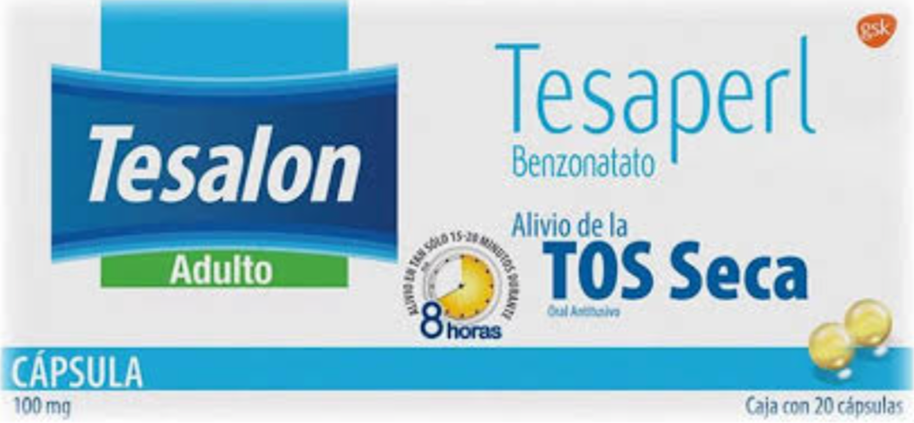 TESALON ADULTO TESAPERL BENZONATATO 100 MG 20 CAPSULAS