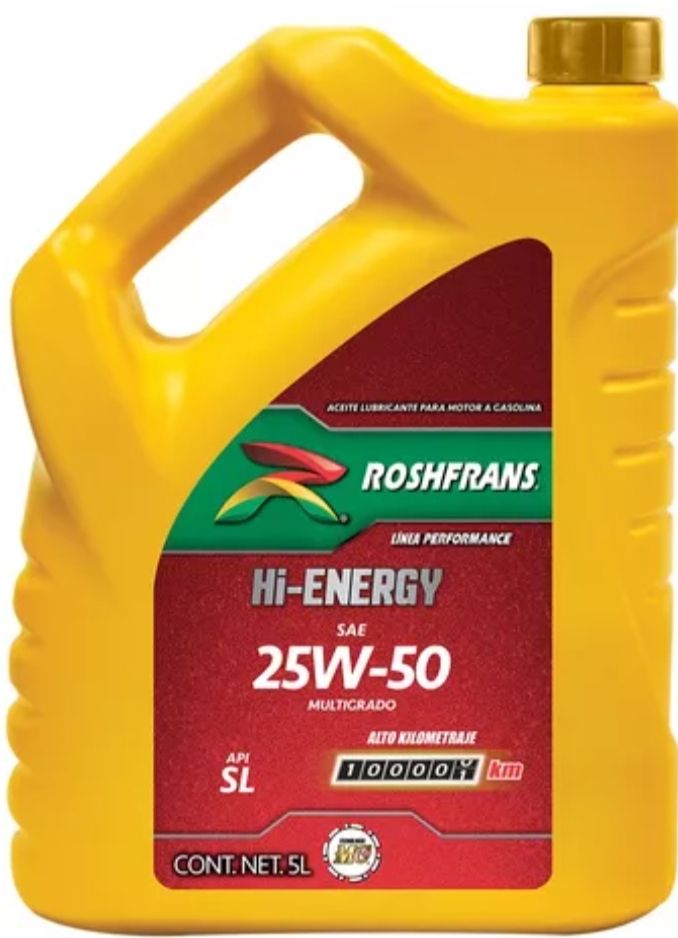 ROSHFRANS ACEITE PARA GASOLINA SAE 25W-50 5 L 7501390560028