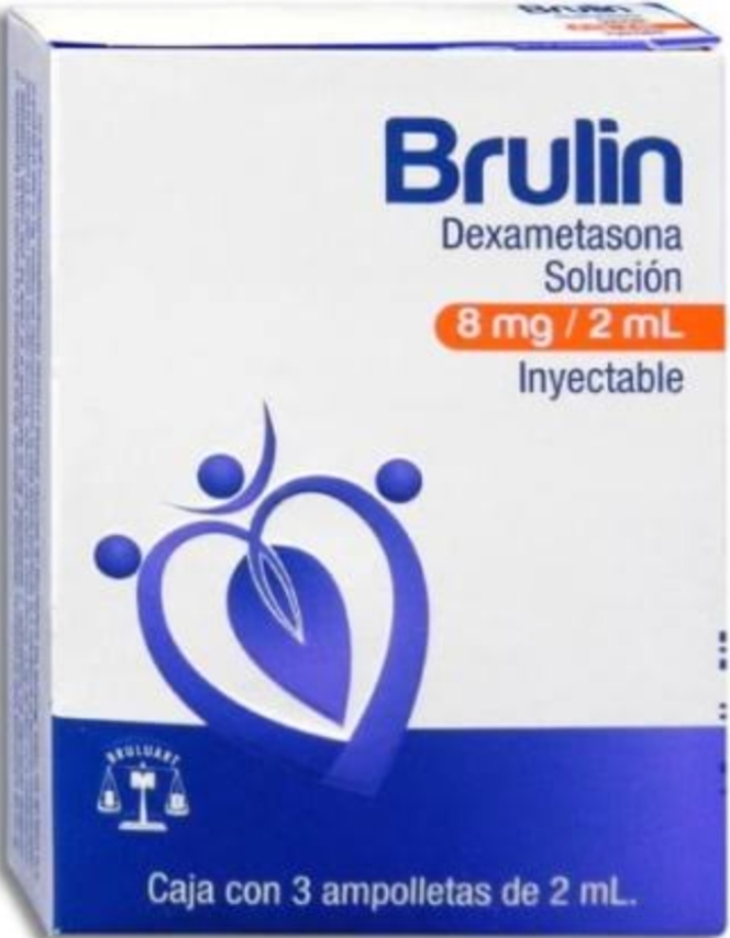 BRULIN DEXAMETASONA SOLUCION 8 MG/2 ML 3 AMPOLLETAS