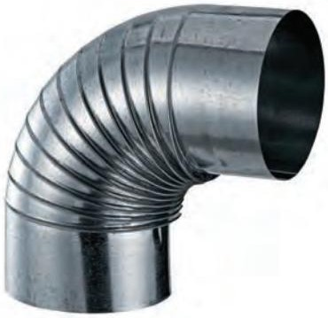 CODO GALVANIZADO DE 6" PARA CHIMENEA/ESTUFA/BOILER