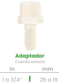 (CONEKTA) ADAPTADOR CUERDA EXTERIOR 1" X 3/4"