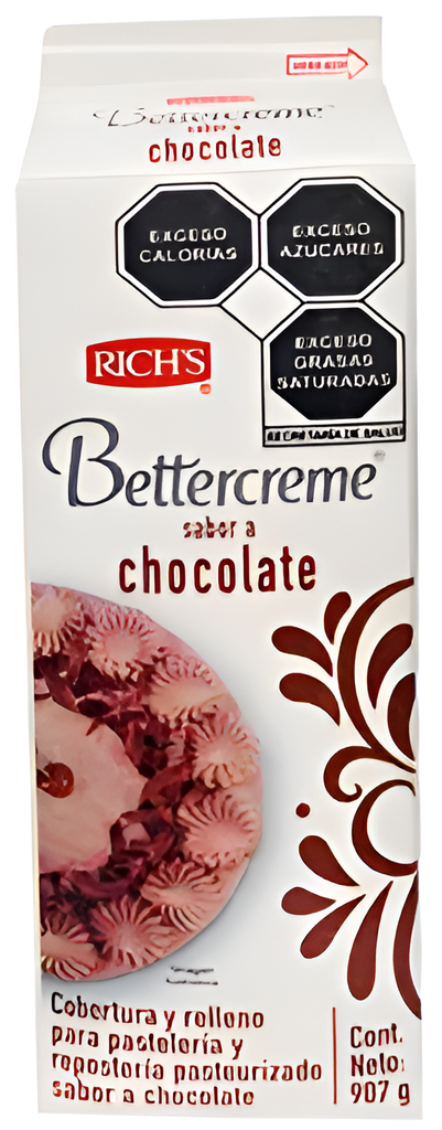 RICHS BETTERCREME SABOR A CHOCOLATE 907 G