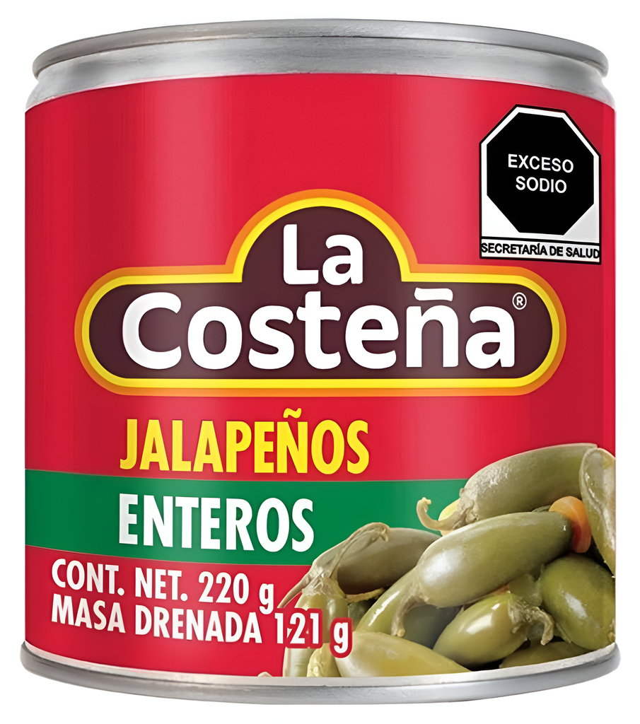 LA COSTEÑA JALAPEÑOS ENTEROS 220 G