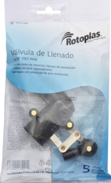 ROTOPLAS VALVULA DE LLENADO DE 1/2"