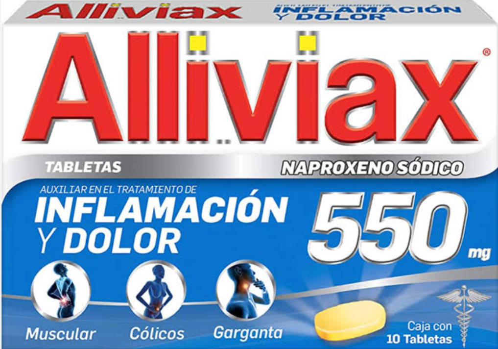 ALLIVIAX NAPROXENO 550 MG 10 TABLETAS