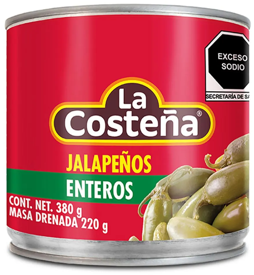 LA COSTEÑA JALAPEÑOS ENTEROS 380 G