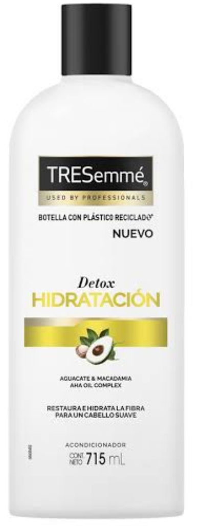 TRESEMME ACONDICIONADOR DETOX HIDRATACION AGUACATE Y MACADAMIA 715 ML