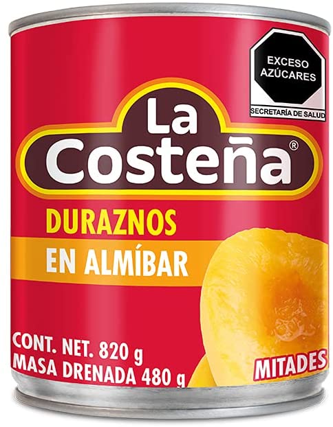 LA COSTEÑA DURAZNOS EN ALMIBAR MITADES 820 G