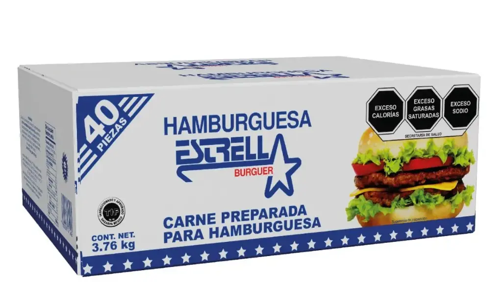 ESTRELLA BURGUER CARNE PARA HAMBURGUESA 3.76 KG