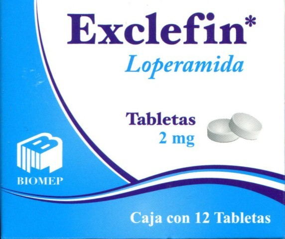 EXCLEFIN LOPERAMIDA 2 MG 12 TABLETAS