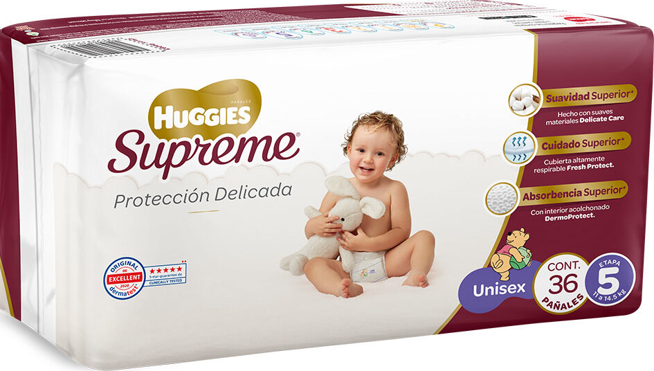 HUGGIES SUPREME UNISEX E5 36 PAÑALES