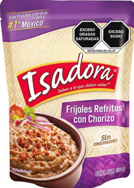 ISADORA FRIJOLES REFRITOS CON CHORIZO 430 G