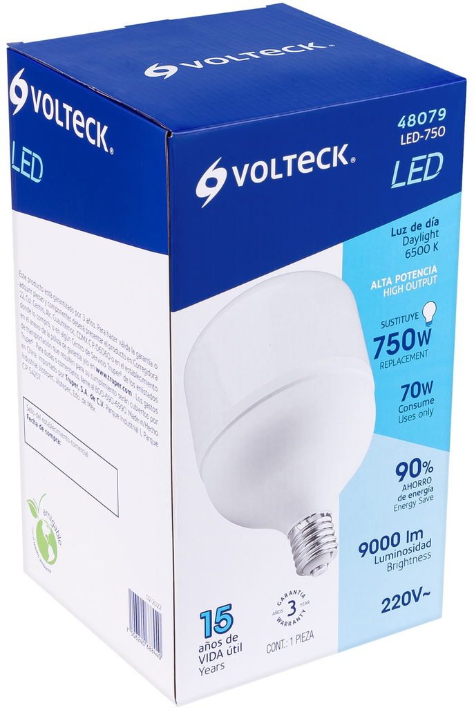LAMPARA DE LED ALTA POTENCIA 70 W E39 LUZ DE DIA VOLTECK (48079)