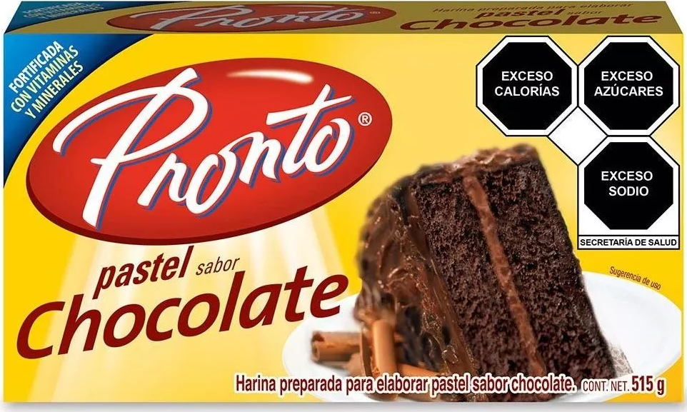 PRONTO PASTEL SABOR CHOCOLATE 515 G