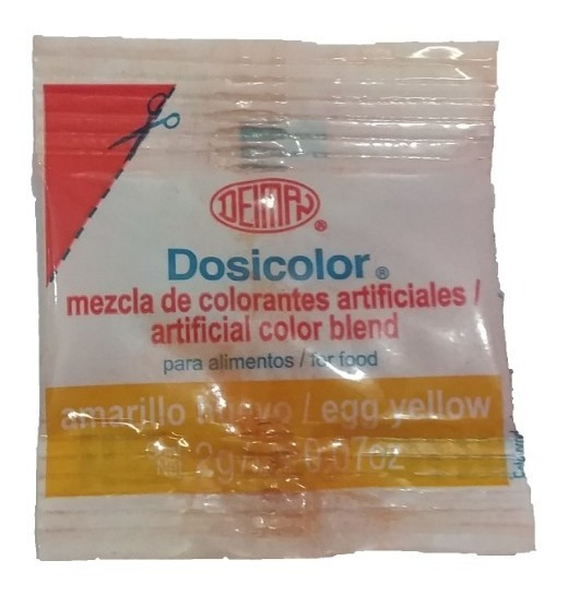 DEIMAN DOSICOLOR MEZCLA DE COLORANTES ARTIFICIALES AMARILLO HUEVO 2 G 