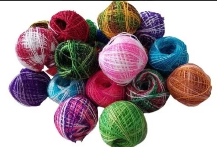BOLA DE HILAZA CRISTAL MULTICOLOR  20 G BHM1
