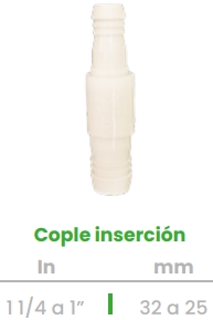 (CONEKTA) COPLE INSERCION 1-1/4" X 1"