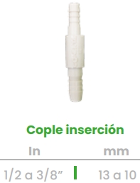 (CONEKTA) COPLE INSERCION 1/2" X 3/8"