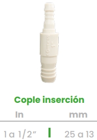 (CONEKTA) COPLE INSERCION 1" X 1/2"