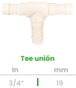 (CONEKTA) TEE UNION 3/4"
