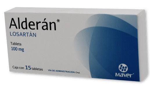 ALDERAN LOSARTAN 100 MG 15 TABLETAS