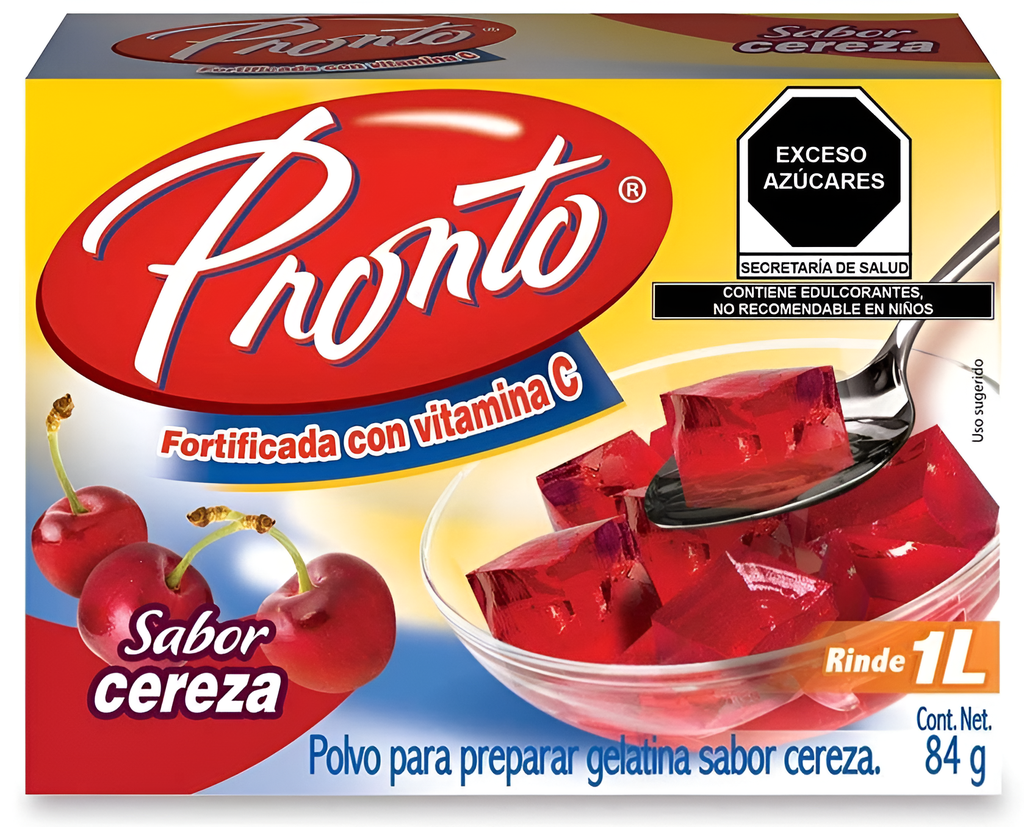 PRONTO GELATINA SABOR CEREZA 84 G