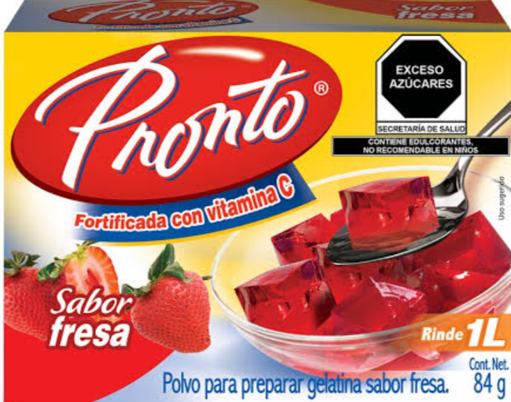 PRONTO GELATINA SABOR FRESA 84 G