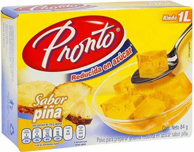 PRONTO GELATINA SABOR PIÑA 84 G