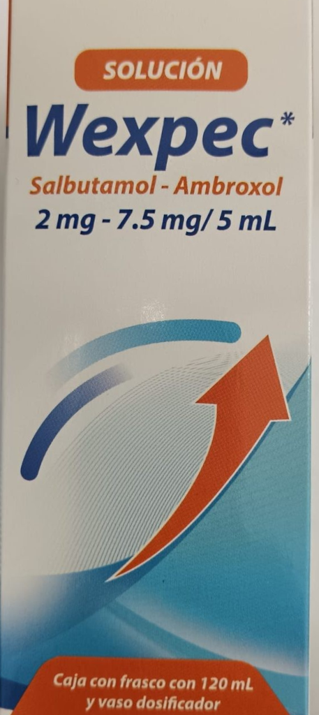 WEXPEC SOLUCION SALBUTAMOL-AMBROXOL 2 MG-7.5 MG/5 ML 120 ML