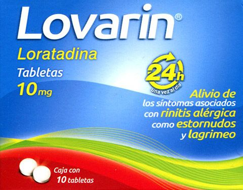 LOVARIN LORATADINA 10 MG 10 TABLETAS