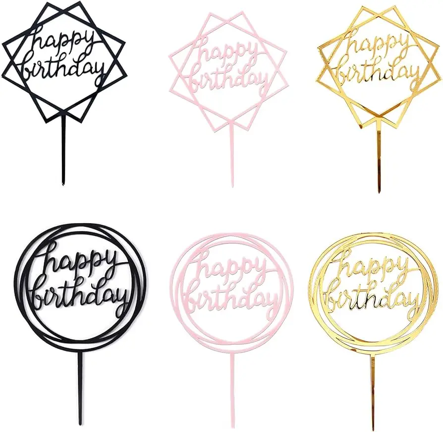 ADORNO PARA PASTEL DE FELIZ CUMPLEAÑOS Y NUMEROS PPS